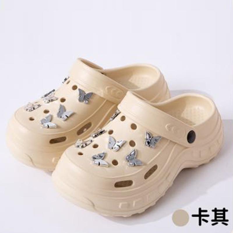 New thick-soled slippers women wear non-slip and wear-resistant cute cartoon eva slippers hole shoes wholesale
