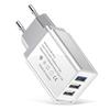 2A 3-Port USB Charger: EU/US Standard Travel Phone & Tablet Charger