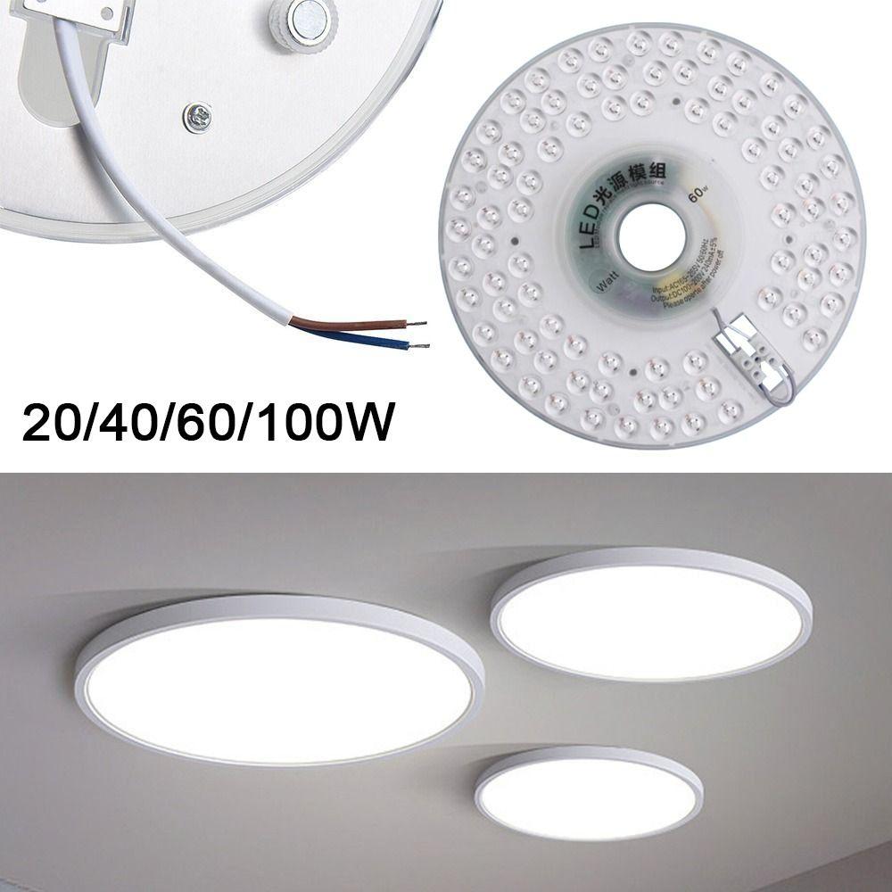 תאורת מעגל צורה עגולה פאנל LED אור חשמל AC 20W 40W 60W 100W מודול LED תאורת תקרה תאורת תלייה