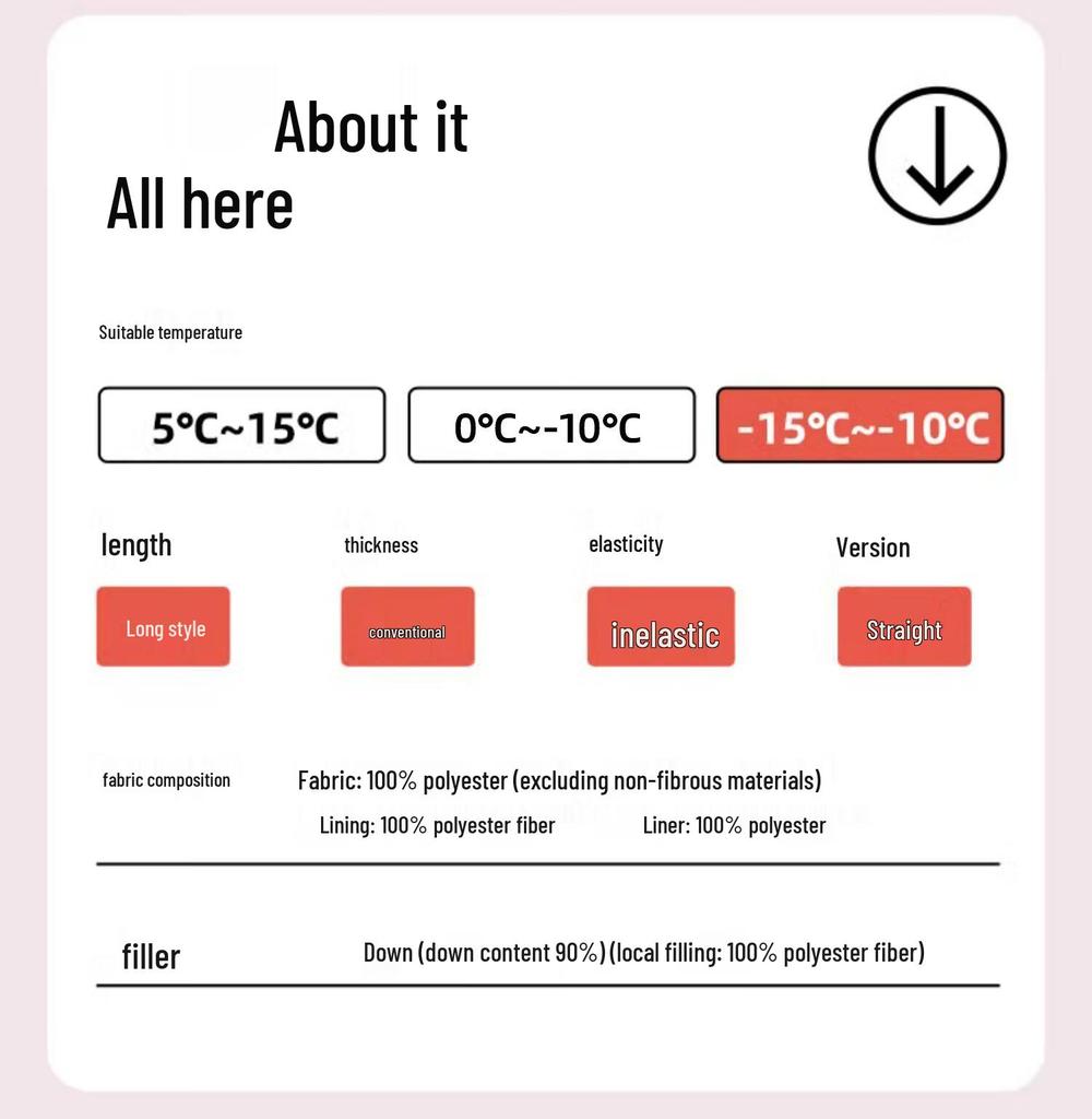 Xuezhongfei Damen 2025 Winter 90% Daunen Langer Pufferparka mit Kapuze