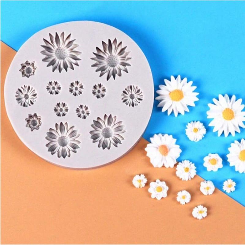 3D Daisy Silicone Molds DIY Fondant Craft for Cake Candy Chocolate Sugarcraft Dessert Pastry Decoration Kitchen Baking Tools