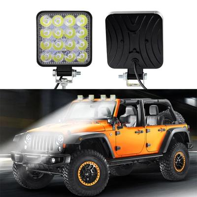 1PCS 12V/24V LED Light Bar 48W Mini LED Work Light Off Road Spotlight for Jeep Truck 4X4 Car SUV ATV Barra LED Headlights
