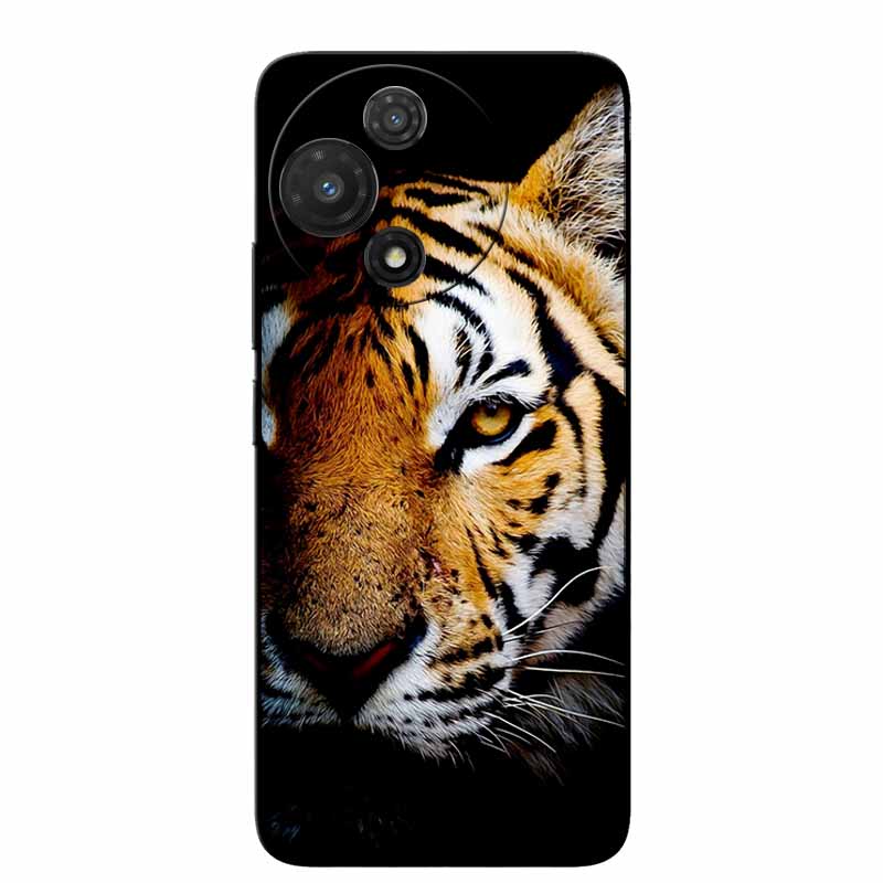 For TCL 60R 5G Case T519H Fashion Protective Silicone Back Cover Cases For TCL 60 R Animal Black Phone Funda TCL 60R T519H Coque