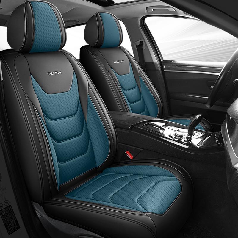 Universal All-Season Five-Seat Leather Car Seat Cover – Full Coverage, Wear-Resistant, Durable, No Removal Needed.