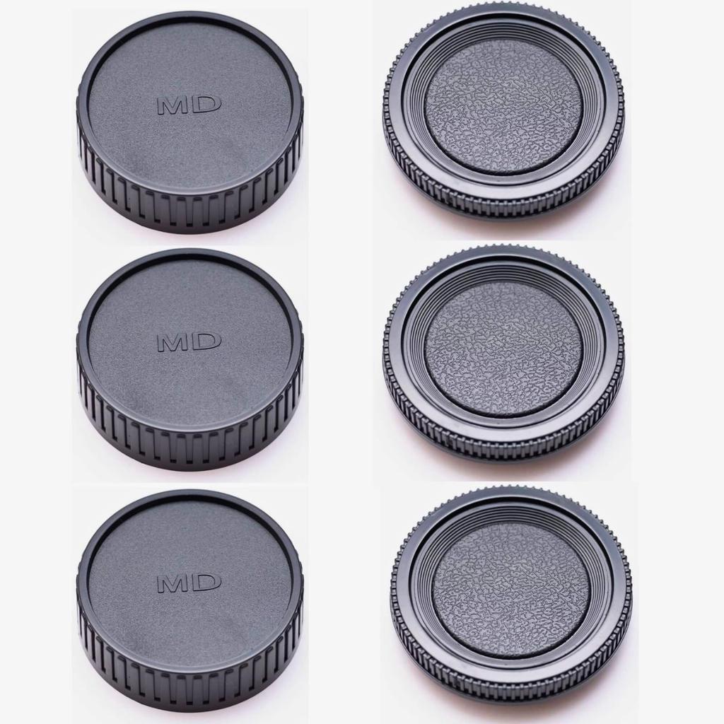 ATAK Minolta MD SR MC Mount Compatible Lens Rear Caps Lens Rear Caps 3 Body Total of 6 Caps with Minolta MD (3 & Caps) - (Compatible Mount)