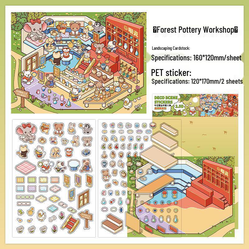 Ink Words Landscaping 3D Stickers: Infeel.Me 20th Edition DIY Fun