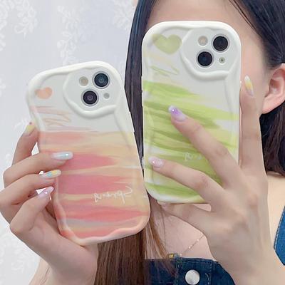 Cute Silicone Case for  Samsung A54 A24 A14 Tecno Spark 10C 8C 10 Pro Oppo Reno 8T Realme 10 11 Funda Painted Love Heart Smudge Cover Soft TPU Bumper