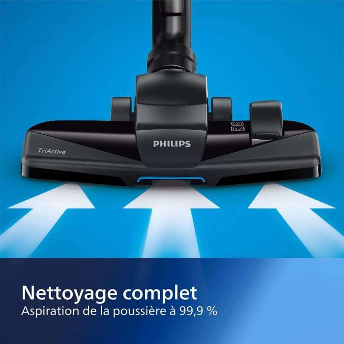 Aspirateur Traineau Sans Sac PHILIPS PowerPro Compact - FC9332/09 - 900W - Filtre Allergy H13 - Classe Énergétique A