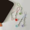 Cute Crystal Clovers Charm Phone Chain Elegant Crystal Four Leaf Clovers Phone Strap Accessory Versatile Phone Lanyard