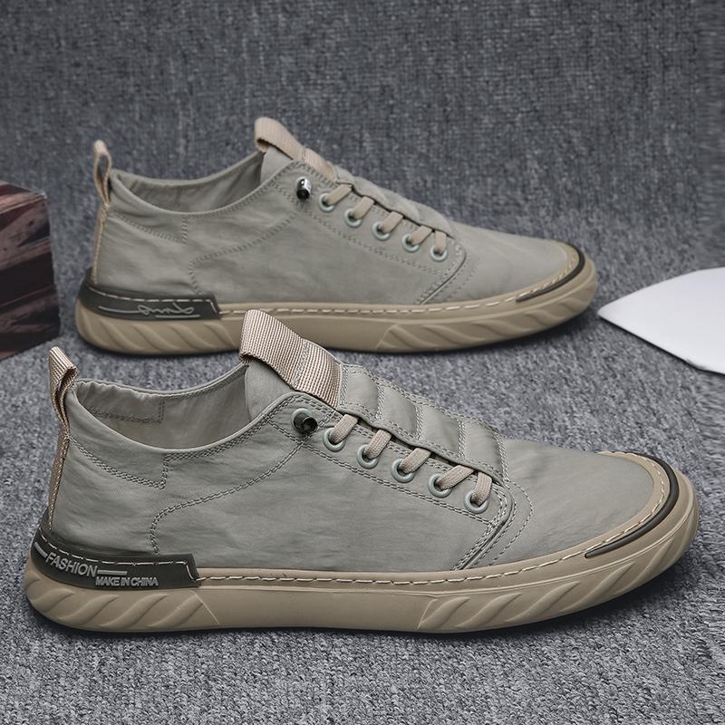 

Мужские зимние парусиновые туфли без застежек на толстой подошве