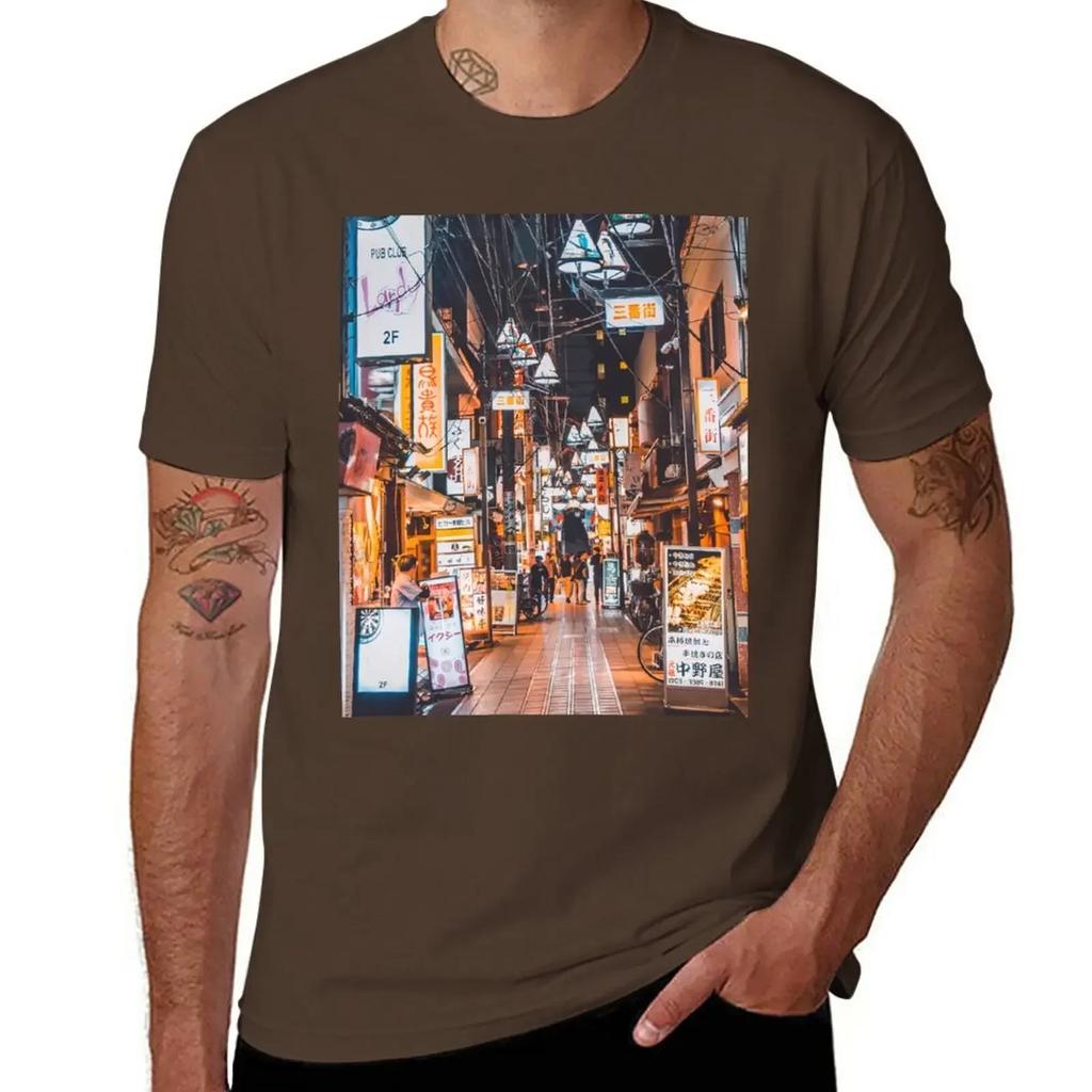Sea Of Tokyo Lights T-Shirt Quick-drying Cute Tops Cute Clothes Black T Shirts for Men