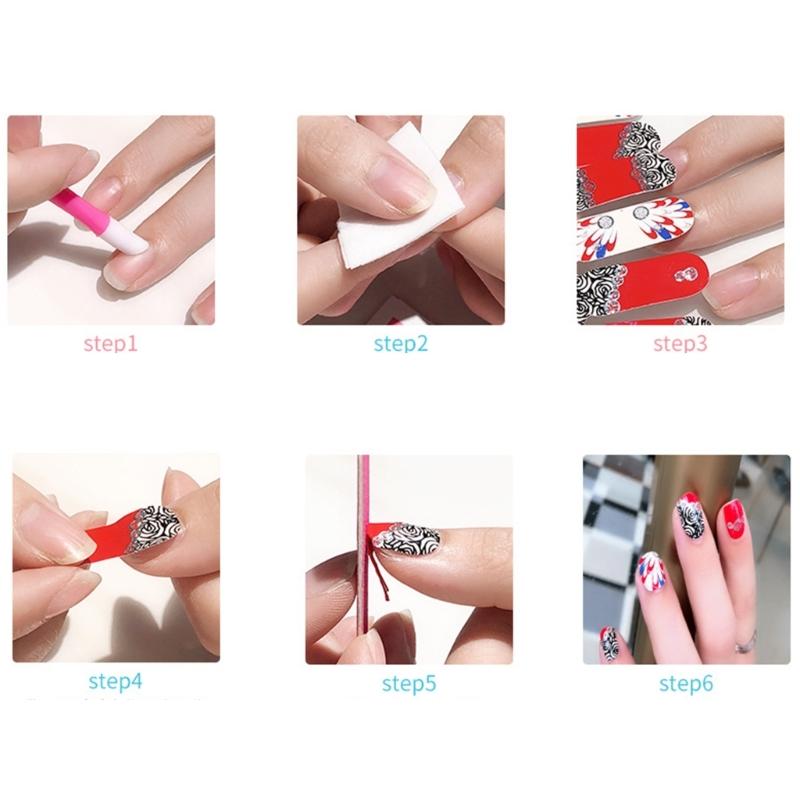 1 Sheet Nail Stickers Nail Strips Self-Adhesive DIY Nail Art Perfect for Nail Enthusiasts and Professional Manicurists