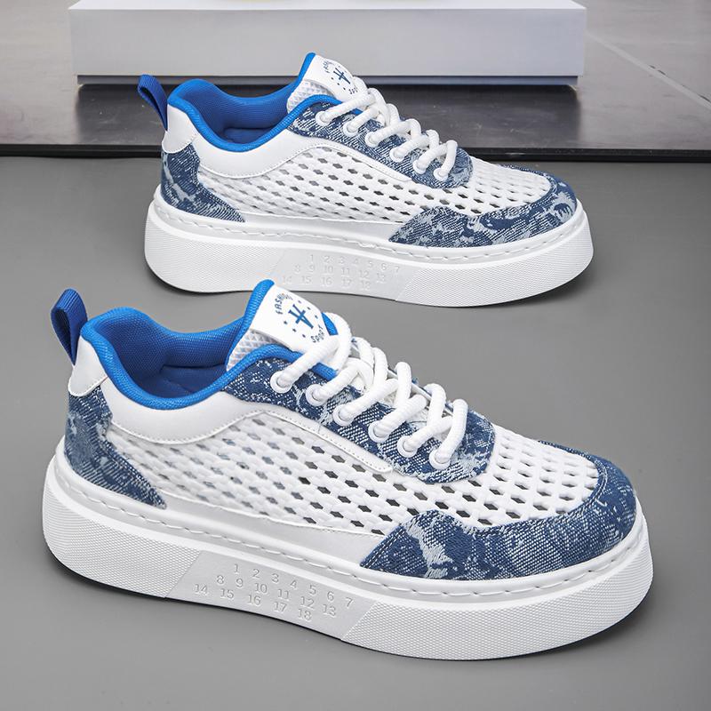 EVA Insole Summer Breathable Sneakers Fashion Hollow Thick Bottom Casual Sneakers Running Versatile Comfortable Running Shoes