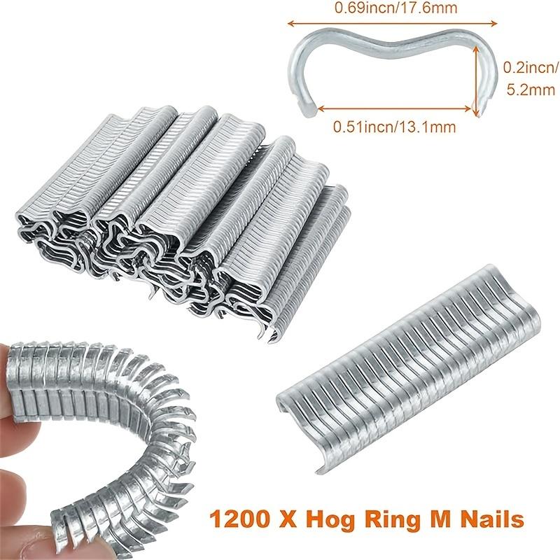 Set clește greu pentru coteț de porci cu cuie tip M Kit de scule multifuncțional pentru cuști de animale Include 600 de clipsuri pentru garduri, tapițerie și instalarea cuștilor de sârmă