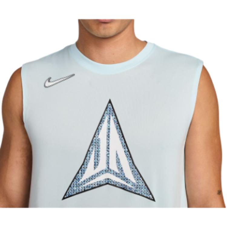 Nike Logo Loose Fit Crew Neck Sleeveless T-Shirt Men Tops Blue FZ8080-474