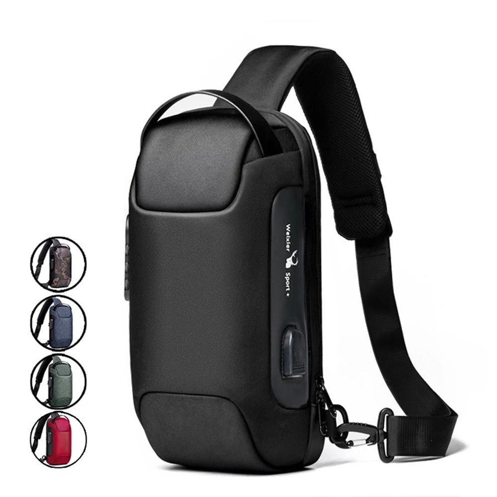 

Phone Wallet Sport Bags Waterproof USB Crossbody Shoulder Bag Anti-Theft Bag Running Bags Chest Bag new blue