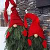 Christmas Tree Topper Star with Hat Nose Gloves Creative Faceless Design for Holiday Decoration