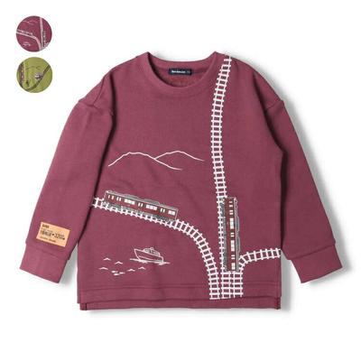 [Children's Clothing] Moujonjon (Moojeongjeong) Made In Japan Hankyu Railway Track Fleece Sweatshirt 100cm-130cm F50613