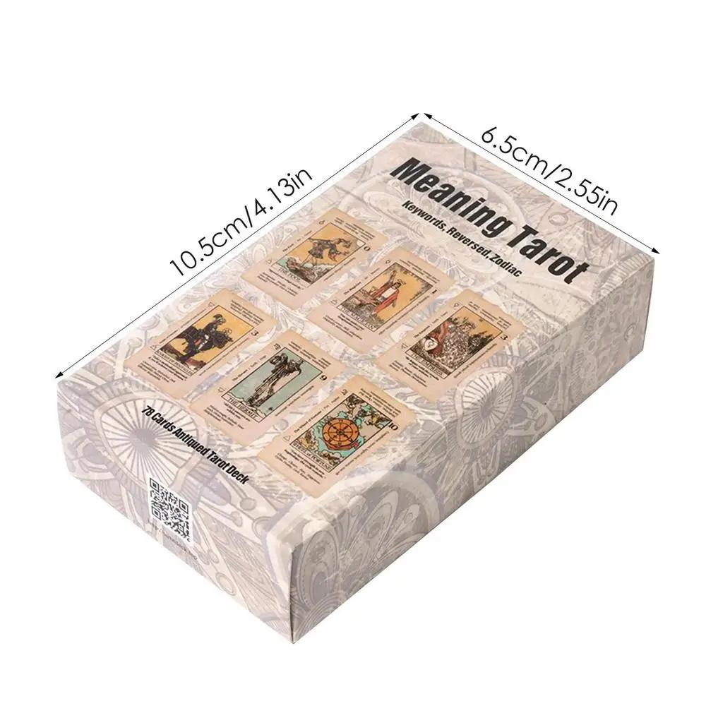 Meaning Tarot Card For Beginner Tarot, Keyword Antiqued Tarot Deck, 78 Cards Fortune Telling Game Divination Tools