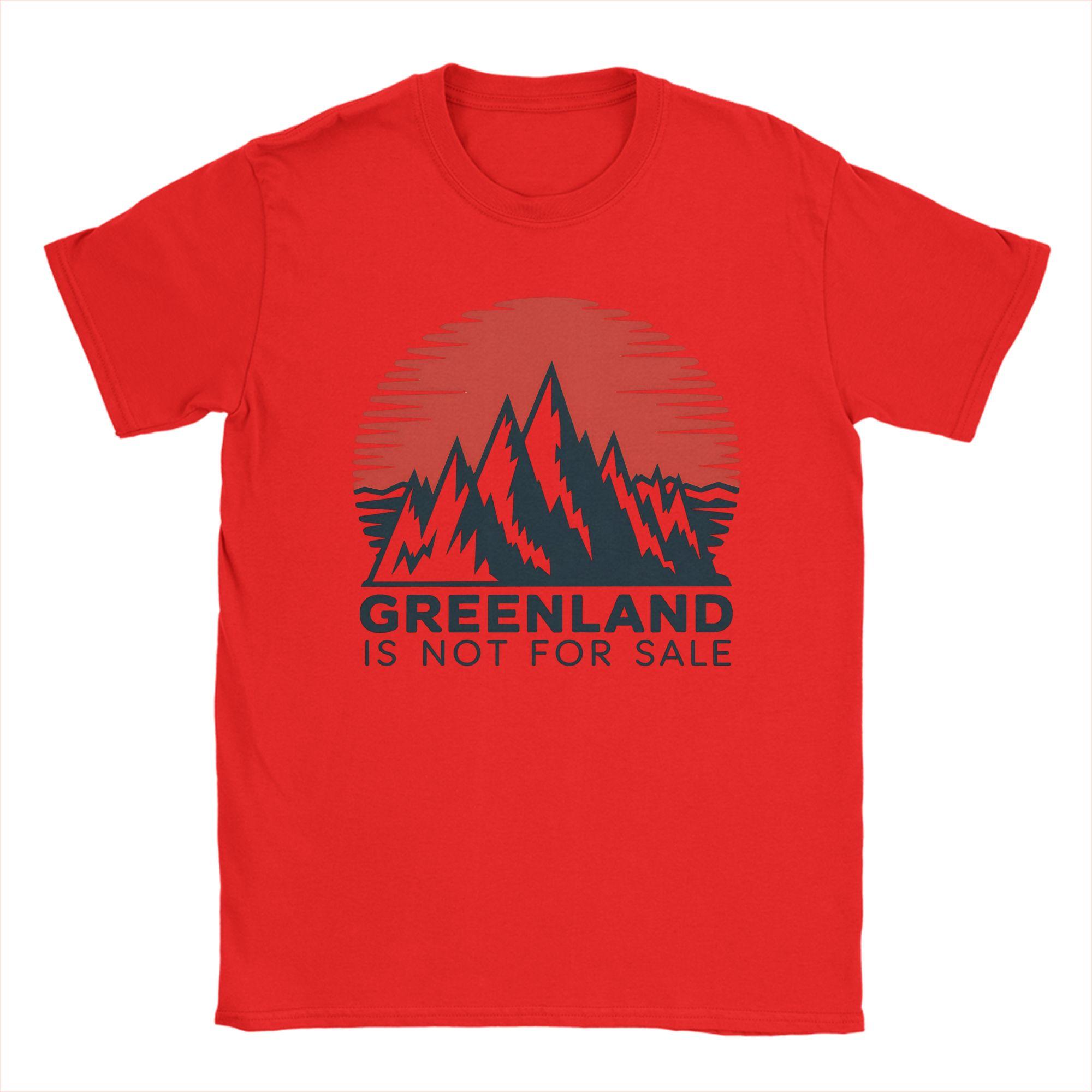 

Vintage TShirt Beach Greenland Is Not For Sale Popular T Shirts 100 Cotton Tee Shirt Casual Wholesale Short Sleeve Tops S