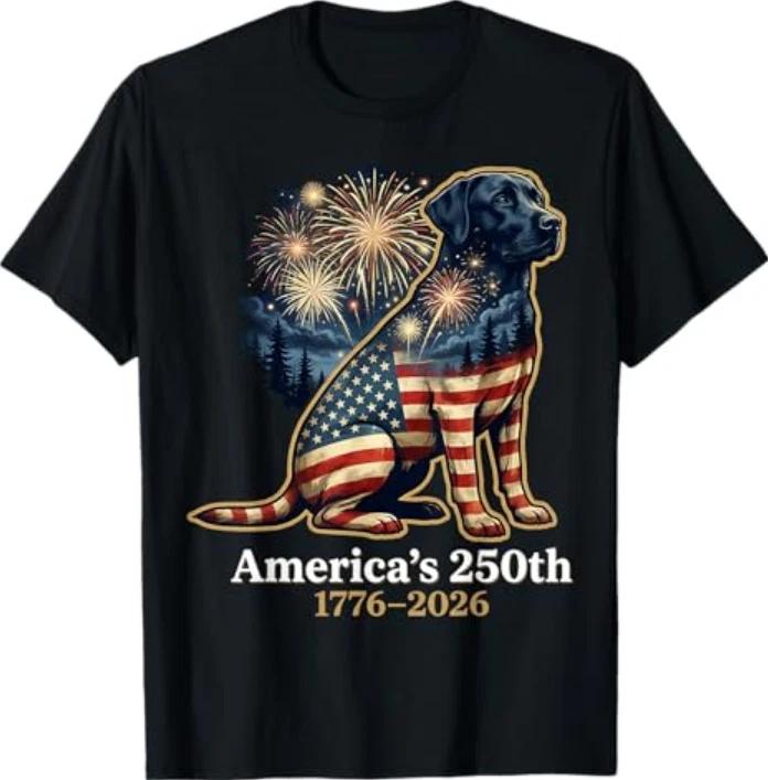 Labrador Retriever Americas 250th Anniversary 1776 2026 TShirt S