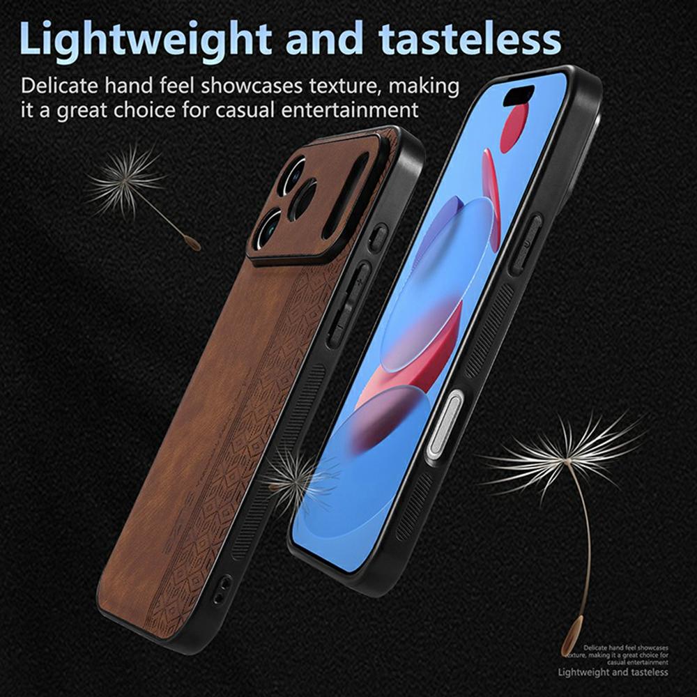 For iPhone 17 Pro Case Protective PU Leather Covered TPU Phone Shell