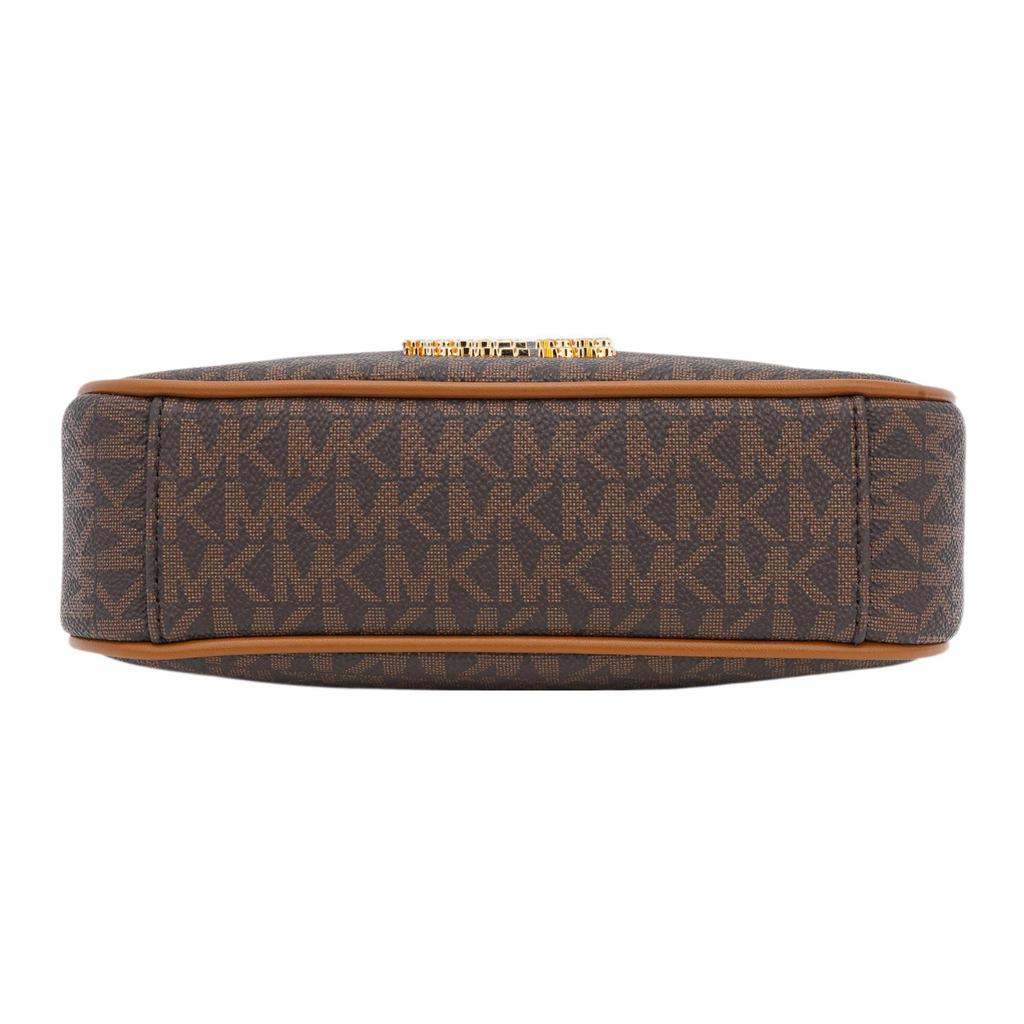 Michael Kors Coated Canvas With Leather Clutch Handbag, Shoulder Bag Regular Women's Brown 35R3G4CC1B-Brown