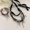 Vintage Cross Necklace Chain Necklace Charm Bracelet Tassels Bracelet Stylish Layered Necklace Suitable for Daily Wear