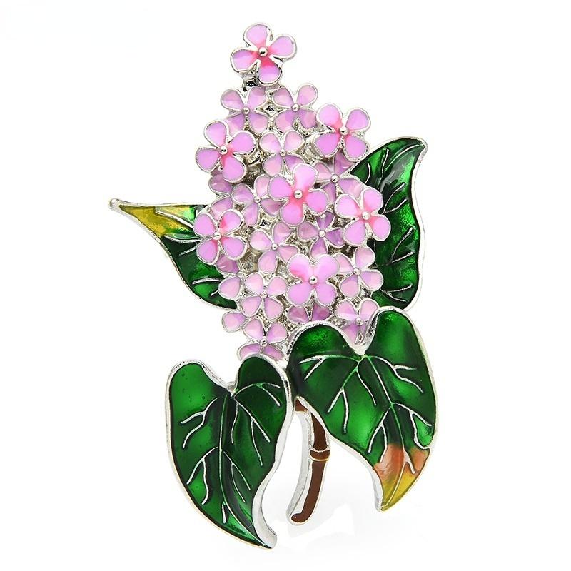 

1Pc Enamel Lilac Flower Brooches Beauty Spring 4-color Clove Flower Party Office Brooch Pins Gifts рожевий