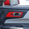  ABS Interior Door Handle Decorative Frame Decoration Cover Sticker Fit For Ford Mustang 2015 Up Interior Accessories