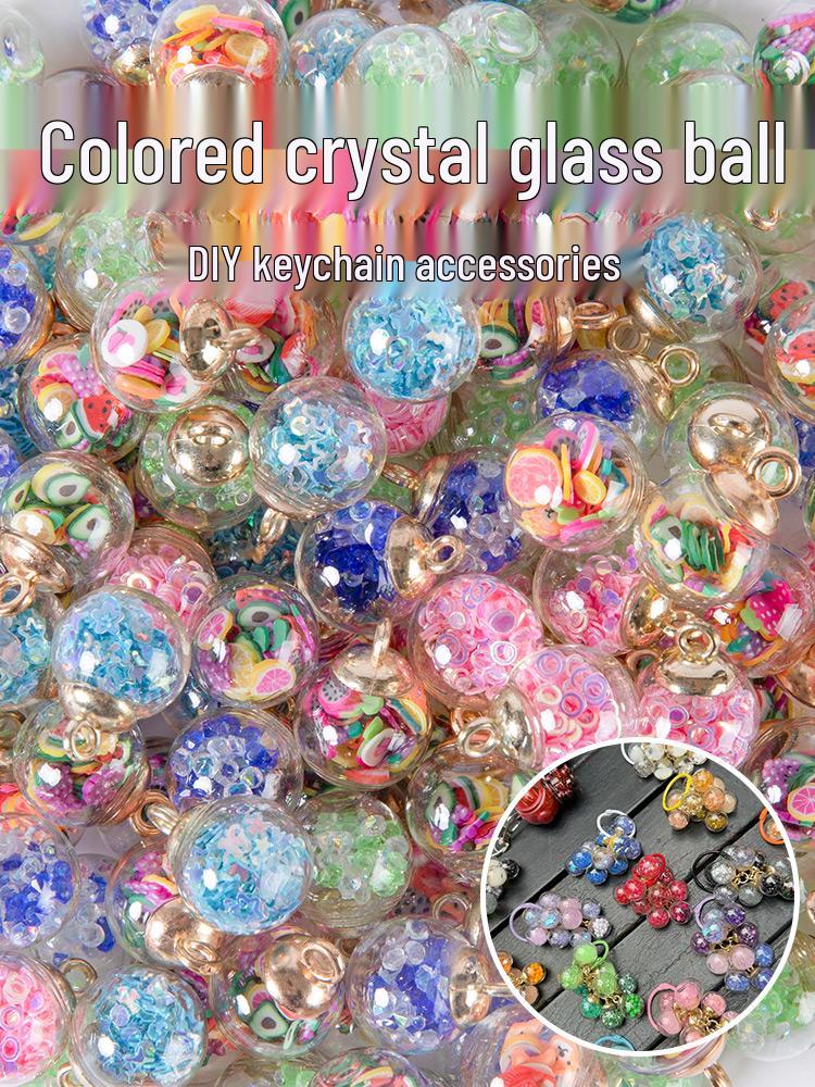 Pendentif Boule de Cristal Fait Main pour Bijoux DIY: Porte-clés, Colliers, Boucles d'oreilles, Breloques et Accessoires.