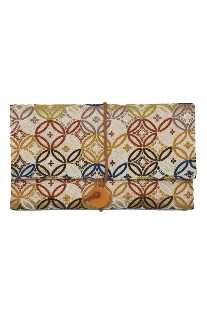 Nishijin-ori Gold Brocade Kaishi Case with Scissors for Tea Ceremony, Hatsugama, and First Practice (Shippo)