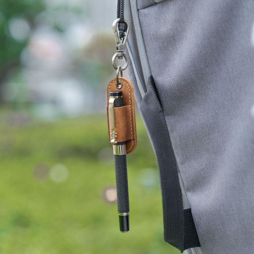 Removable Pen Tray Pen Holder Keychain Portable Pen Pouch Keychain  Badge Holder