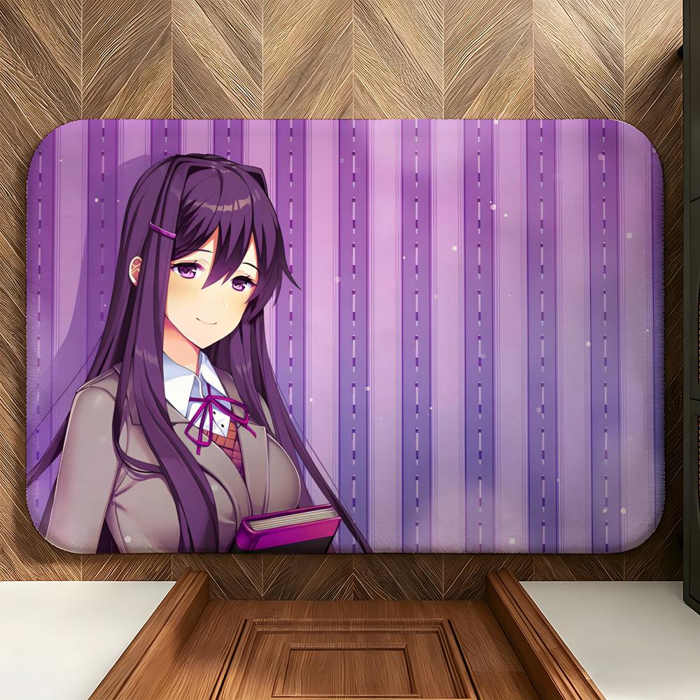 Game D-Doki D-Doki Floor Mat Soft Flannel Floor Mat  Suitable for Entryways, Living Rooms, Bedrooms, and Bathrooms