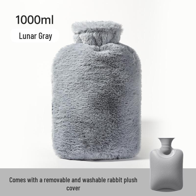 Thickened Cute Plush Hot Water Bottle - Old-Fashioned, Explosion-Proof Design for Warm Feet, Bed Heating, and Hot Compress Therapy