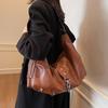 Borsa a Spalla in Pelle Retrò da Donna con Tasche Multiple Borsa a Tracolla Moda Grande Capacità Borsa a Mano Nuova Borsa a Messaggero Borsa Tote