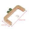 7.72" Length Wooden Purse Frame Kiss Clasp Lock DIY Bag Lock Square Coin Frame Clasp for DIY Crafts Bag Purse Making