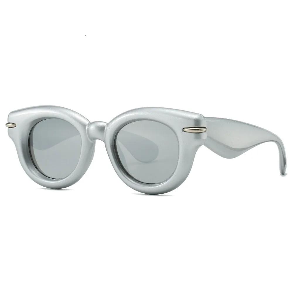 New  Luxury Brand Designer Bubble Big Frame Round Sunglasses Women For Men  Sun Glasses Vintage Popular Punk Pink Shades