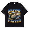 Master Baiter Bass Fishing Funny Meme T Shirt Men Women Vintage T Shirt Summer Short-sleeved Loose Casual Cotton Hip-hop T Shirt