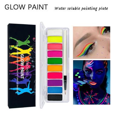 10-Color Water-Soluble Face Paint for Body Art, Halloween, and Fans