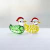 Mini Cute Glass Mandarin Duck Figurine Cartoon Animal Tiny Statue Craft Ornament Home Garden Micro Landscap Decor Accessories