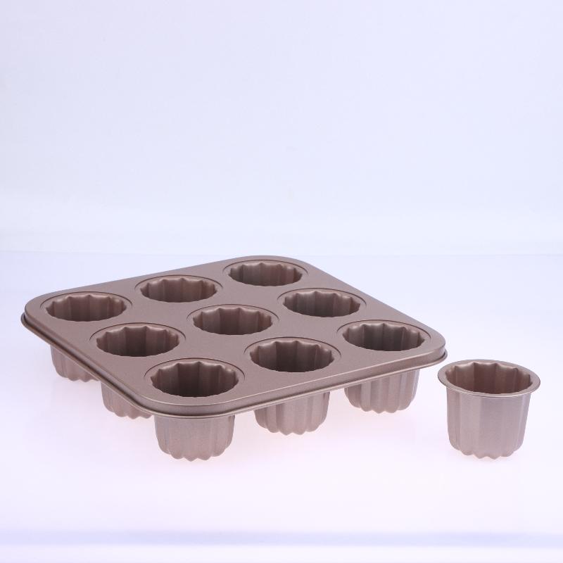 1/4/6/9 Löcher Antihaftform Kuchenform Kleine Muffin Backform Cupcake Kohlenstoffstahl Gebäckform Mini Cupcake Halter