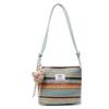 Niche dopamine color woven bag women's new versatile messenger bag vacation beach bucket bag