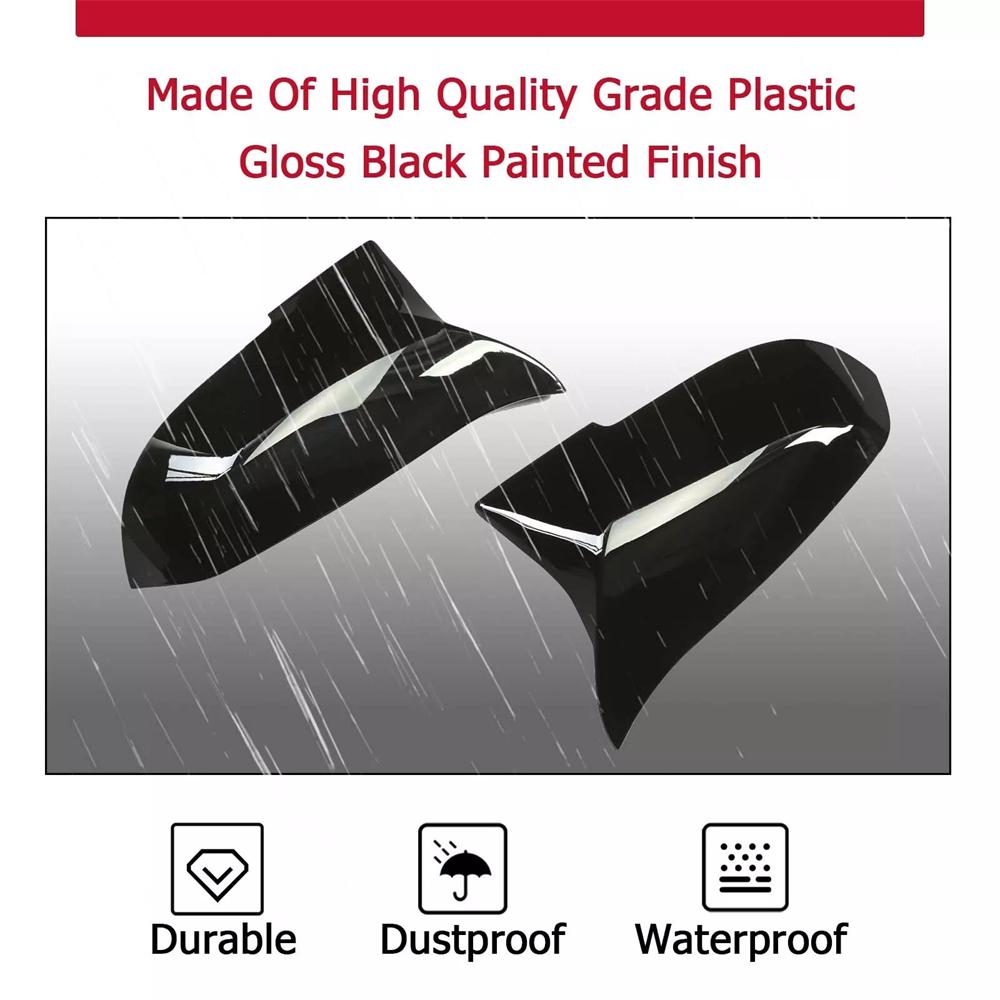 Caches Coques de Rétroviseur Extérieur Noir Brillant Pour BMW F20 F21 F22 F30 F31 F32 F33 F34 F36