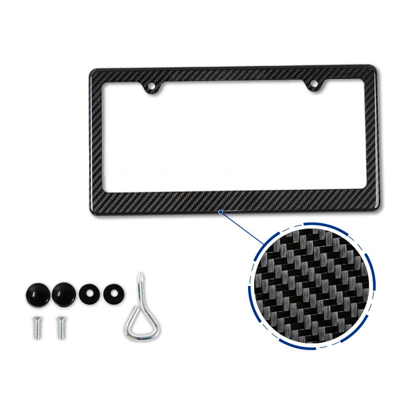 Universal US Standard Size Carbon Fiber Car License Plate Frame Cover Holder 16*32CM License Plate Frame Protection Parts License Plate Covers Frames