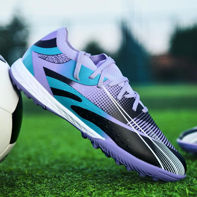 New Mens Soccer Shoes Boys Adults Futsal Sports Football Boots Grass Cleats Indoor Outdoor Ultralight Long Spikes Turf FG/TF