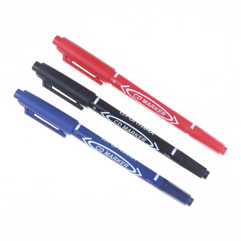 10Pcs 3 Colors 14cm Double-Tip Permanent Paint Marker Pens Ink For Plastic Wood Stone Metal Glass Doodling Marking Graffiti