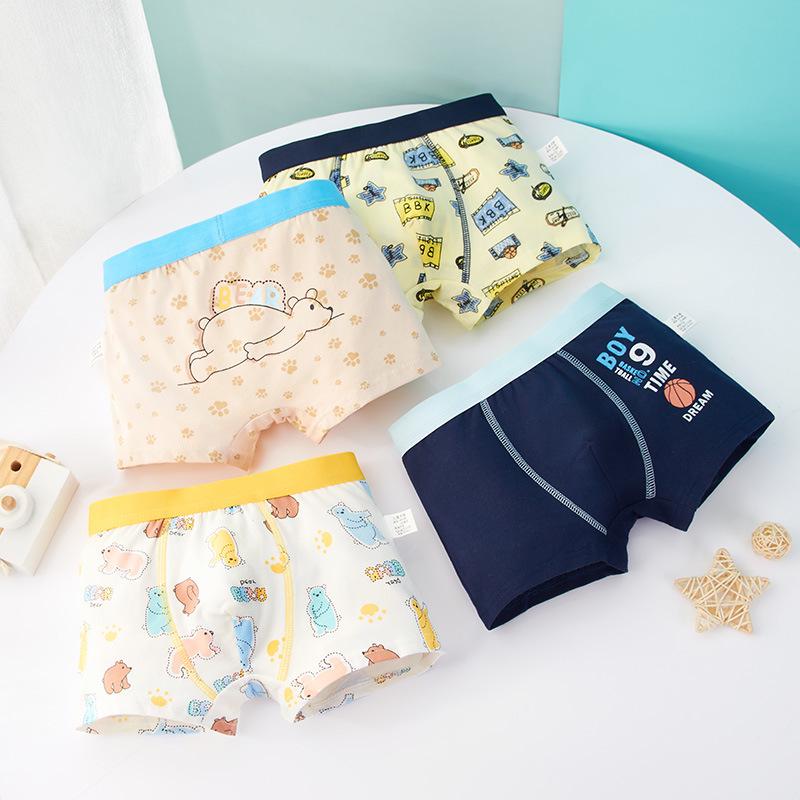 Slip Boxer da Bambino in Puro Cotone - Pantaloncini a Quattro Angoli per Toddler e Neonati