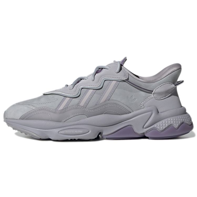 Adidas Originals Ozweego Woven Classic Cushioning Slip-Resistant Durable Low-Top Lifestyle Sneakers Unisex sneakers Gray Purple GY1027