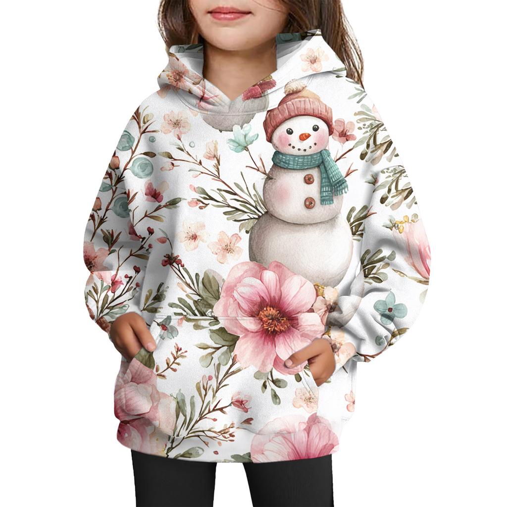 Girls' Hooded Tie-Dye Sweatshirt - Pullover Print Top